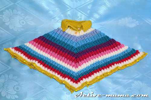 Как связать детское пончо