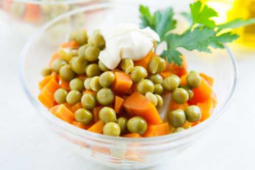 Салаты с консервированным горошком