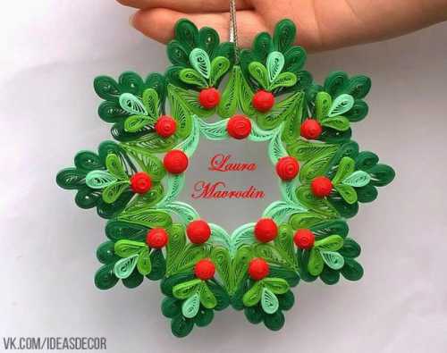 Новогодние поделки в технике квиллинг